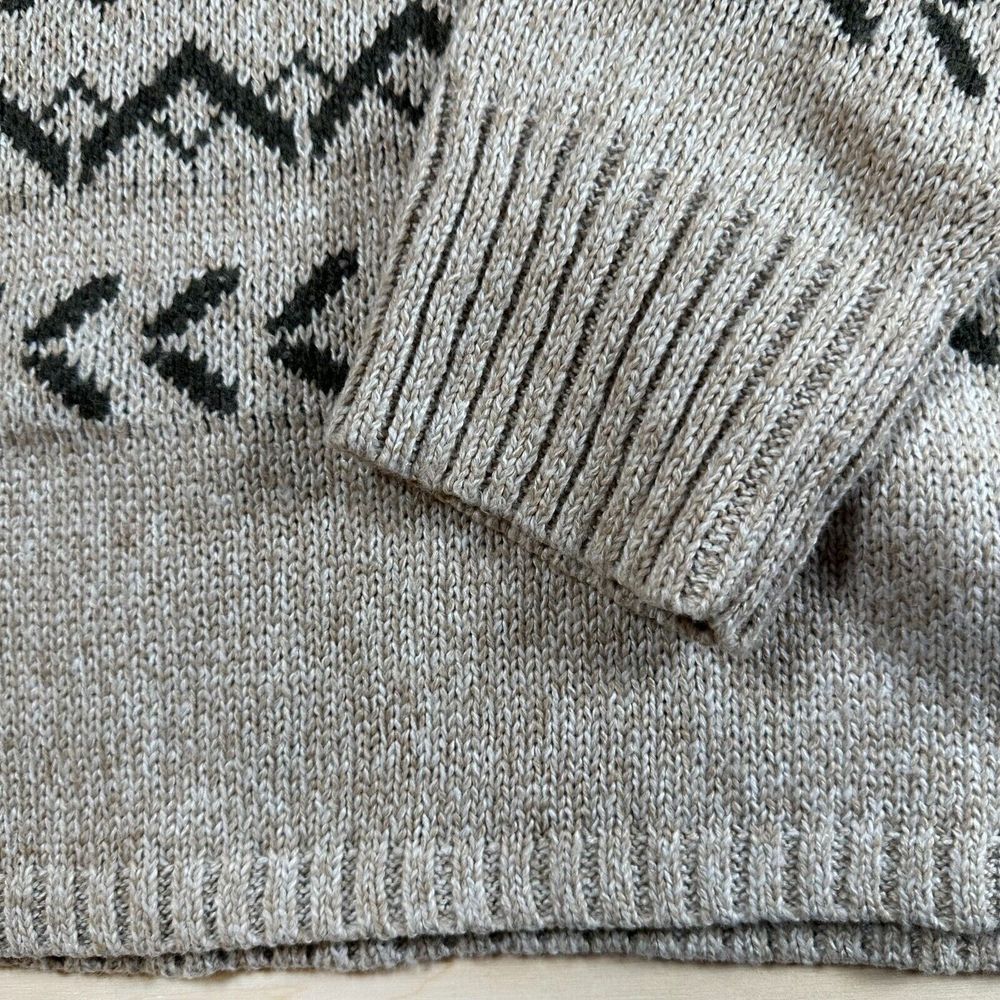 Southwestern Sweater Women's Noracora‎ Size L V Neck Gray Tan - Picture 3 of 7